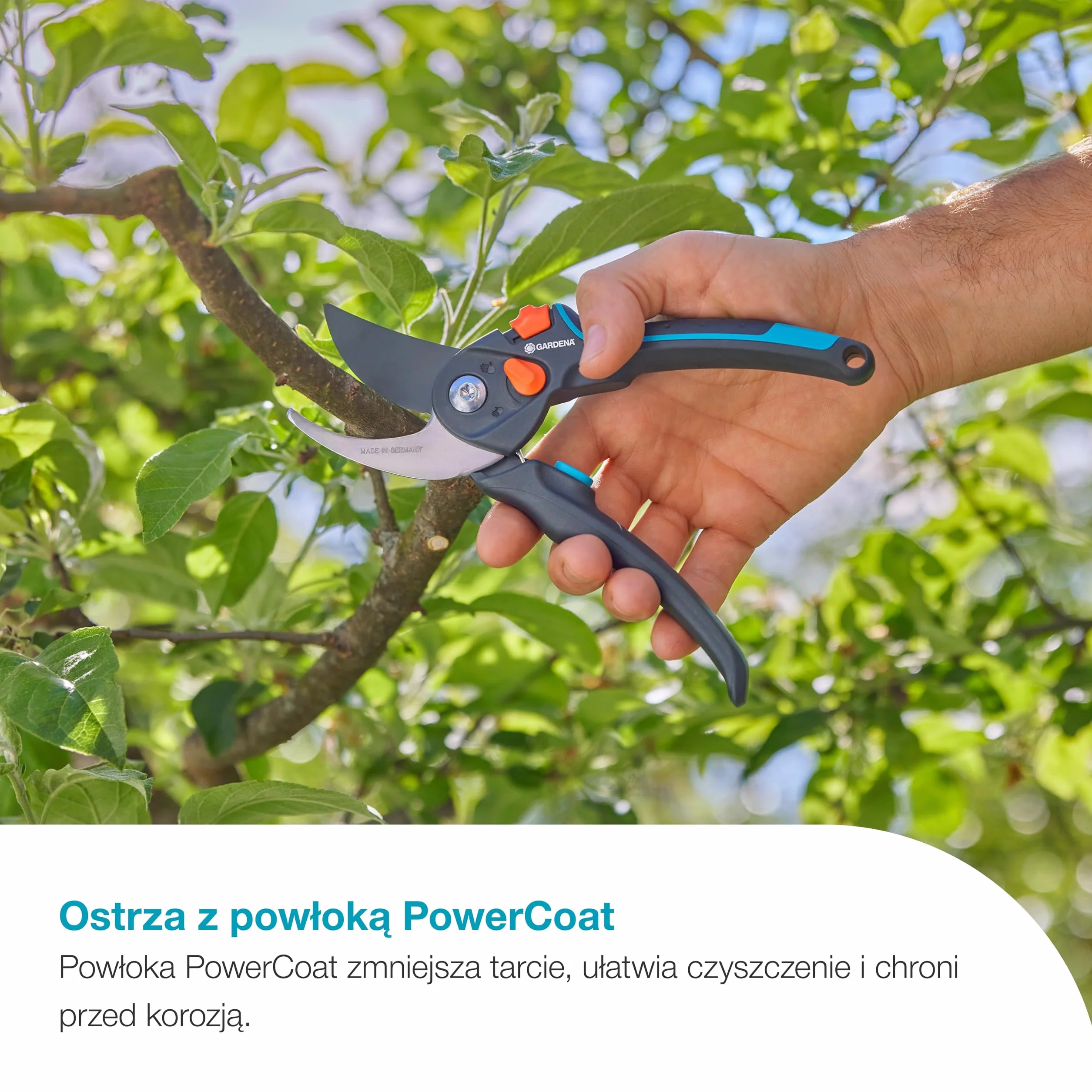 Gardena Nożyce ogrodowe PremiumCut Pro Flex, cięcie obejściowe, do świeżego drewna, średnica cięcia 24 mm, ergonomiczne uchwyty, ostrza PowerCoating, wyprodukowano w Niemczech (12252-20)