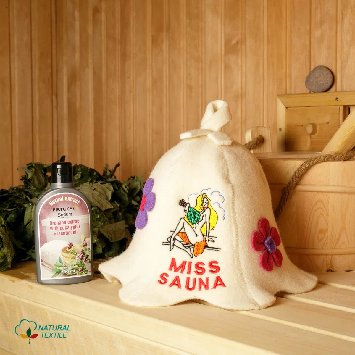 Kapelusz do sauny z naturalnej tkaniny - czapki filcowe z wełny organicznej dla rosyjskiej banii