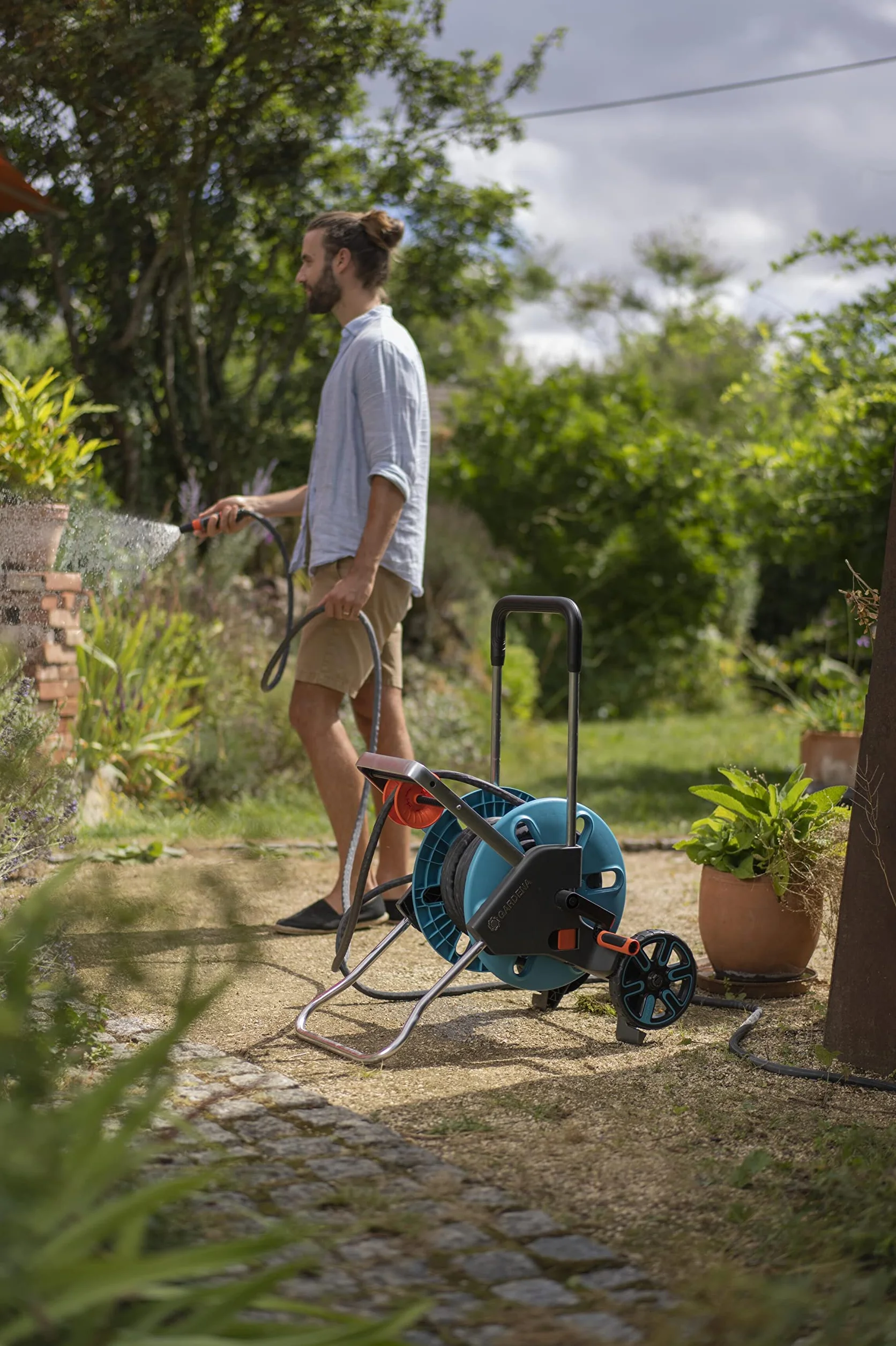 Gardena Liano Life, wąż materiałowy 1/2 cala, 10 m: Wysoko elastyczny wąż ogrodowy z tkaniny, z wężem wewnętrznym PVC, bez zginania, lekki, odporny na czynniki atmosferyczne (18440-20)