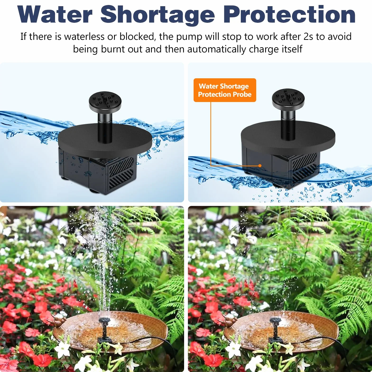 Fontanna słoneczna na zewnątrz, 6,5 W Solar Staw pompa, Ulepszona pompa słoneczna, Floating Fontann Pump z 9 stylami fontannowymi do ogrodu, Bird Bath, Staw, Water Cechy Cechy Features Cechy