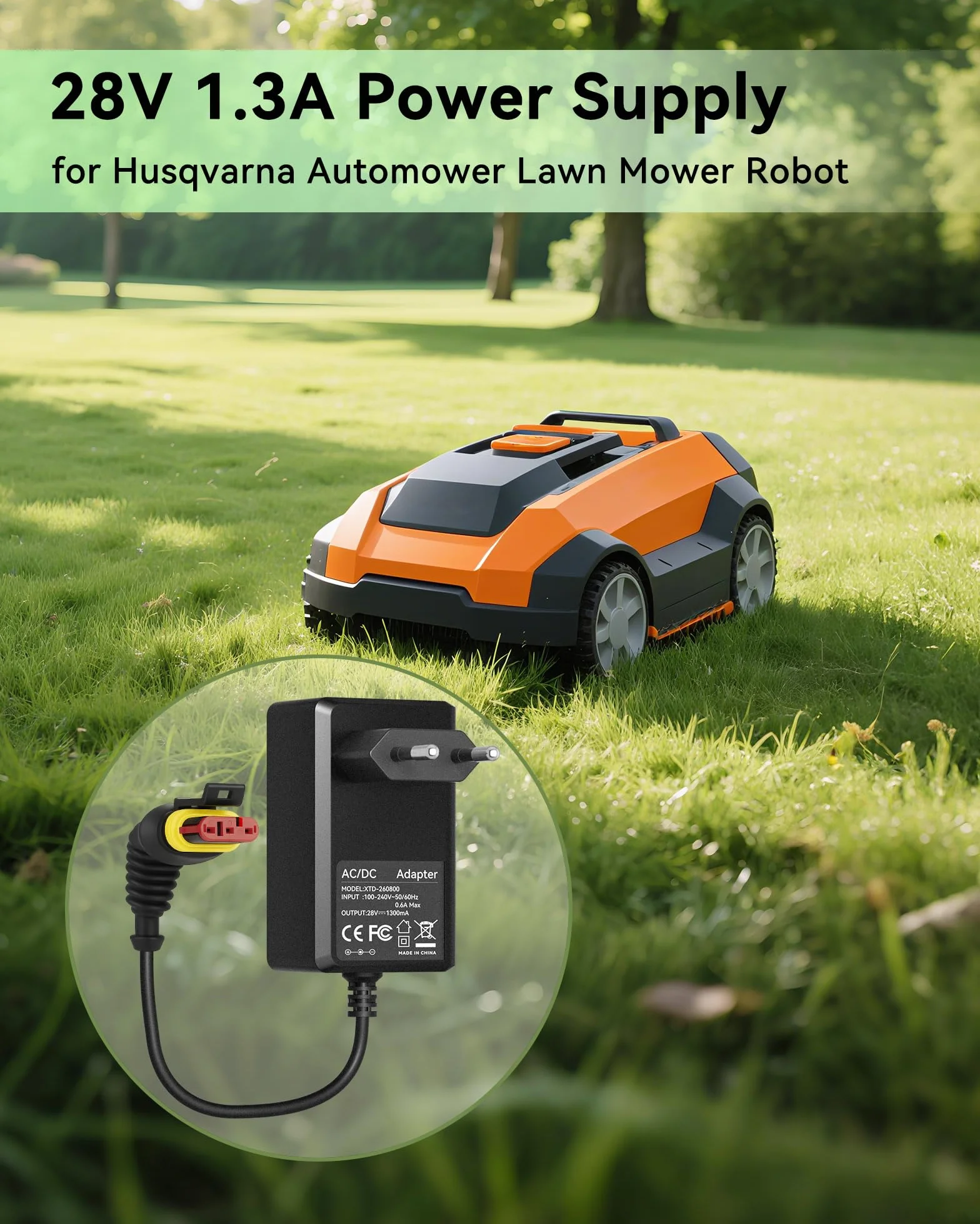 Zasilacz ładowarka kompatybilna z Husqvarna Automower 28 V 1,3 A do robotów koszących