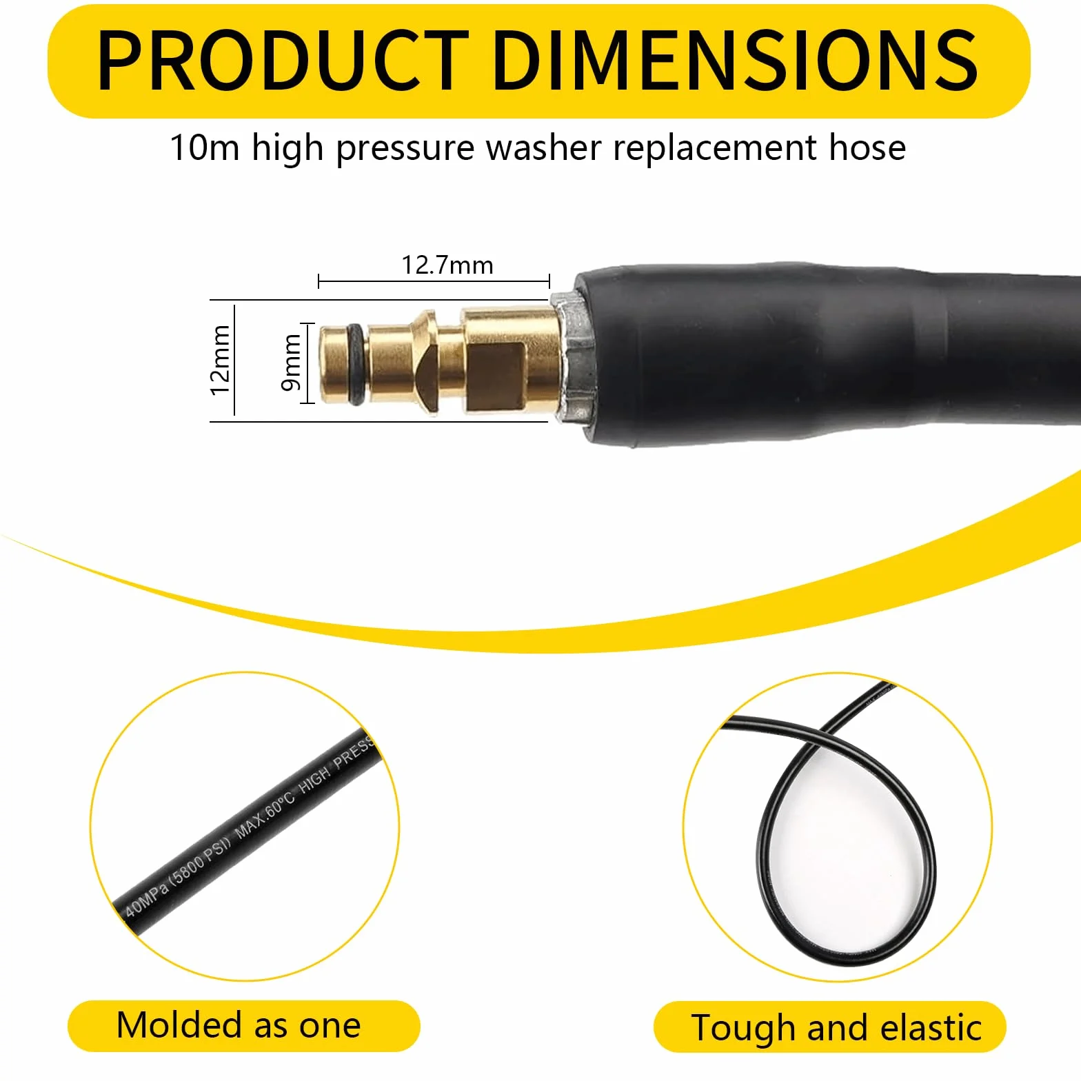Wąż wysokociśnieniowy 10M kompatybilny z Karcher K2-K7 180 bar