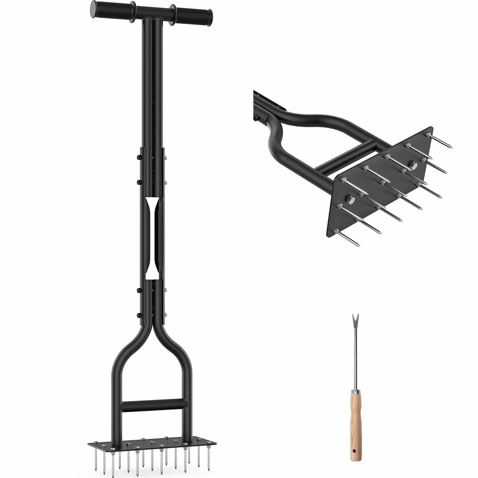 Ręczny aerator do trawników HYCHIKA z 15 kolcami, narzędzie do pielęgnacji gleby