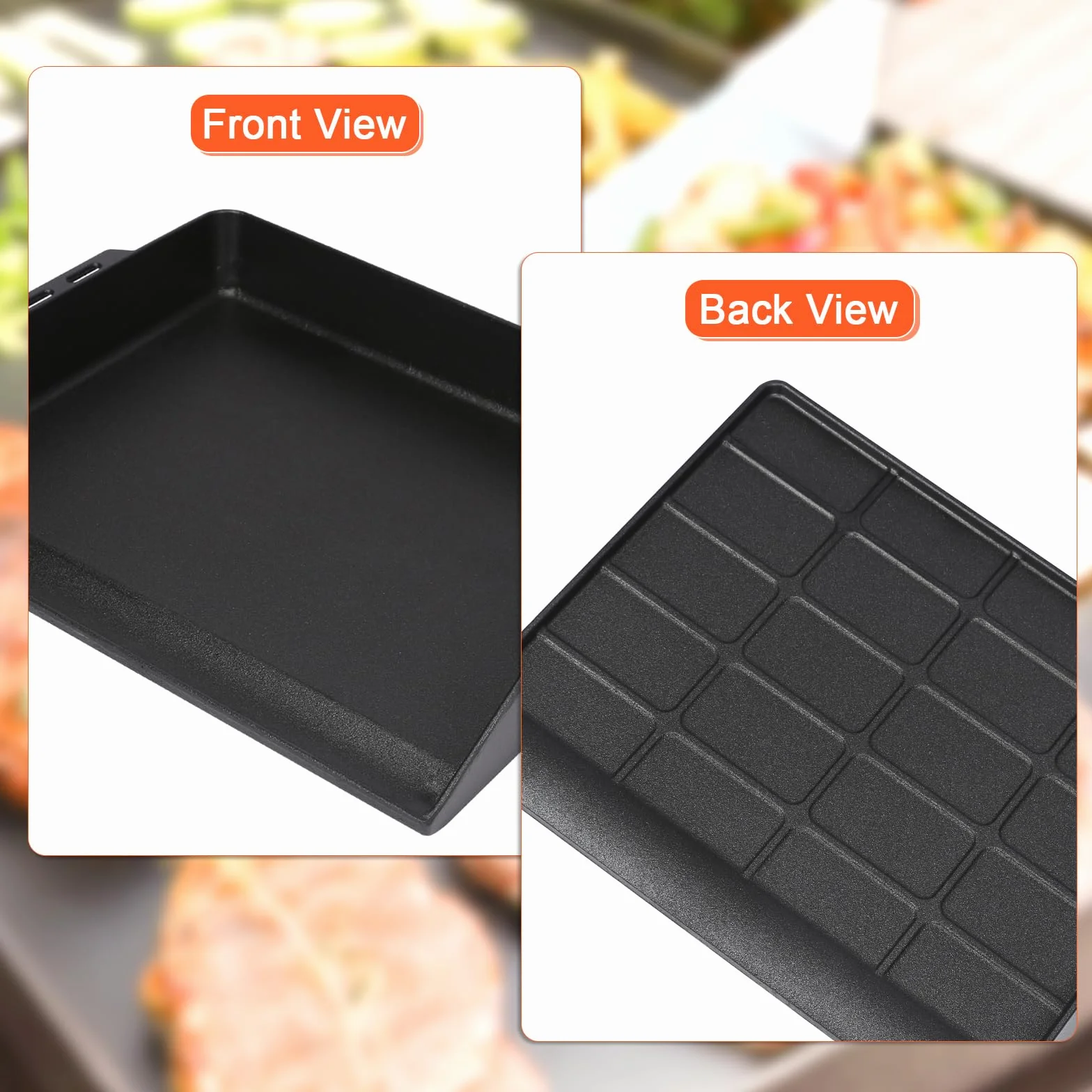 Denmay Uniwersalna płyta grillowa Plancha 48 x 36 cm żeliwna do grilla gazowego