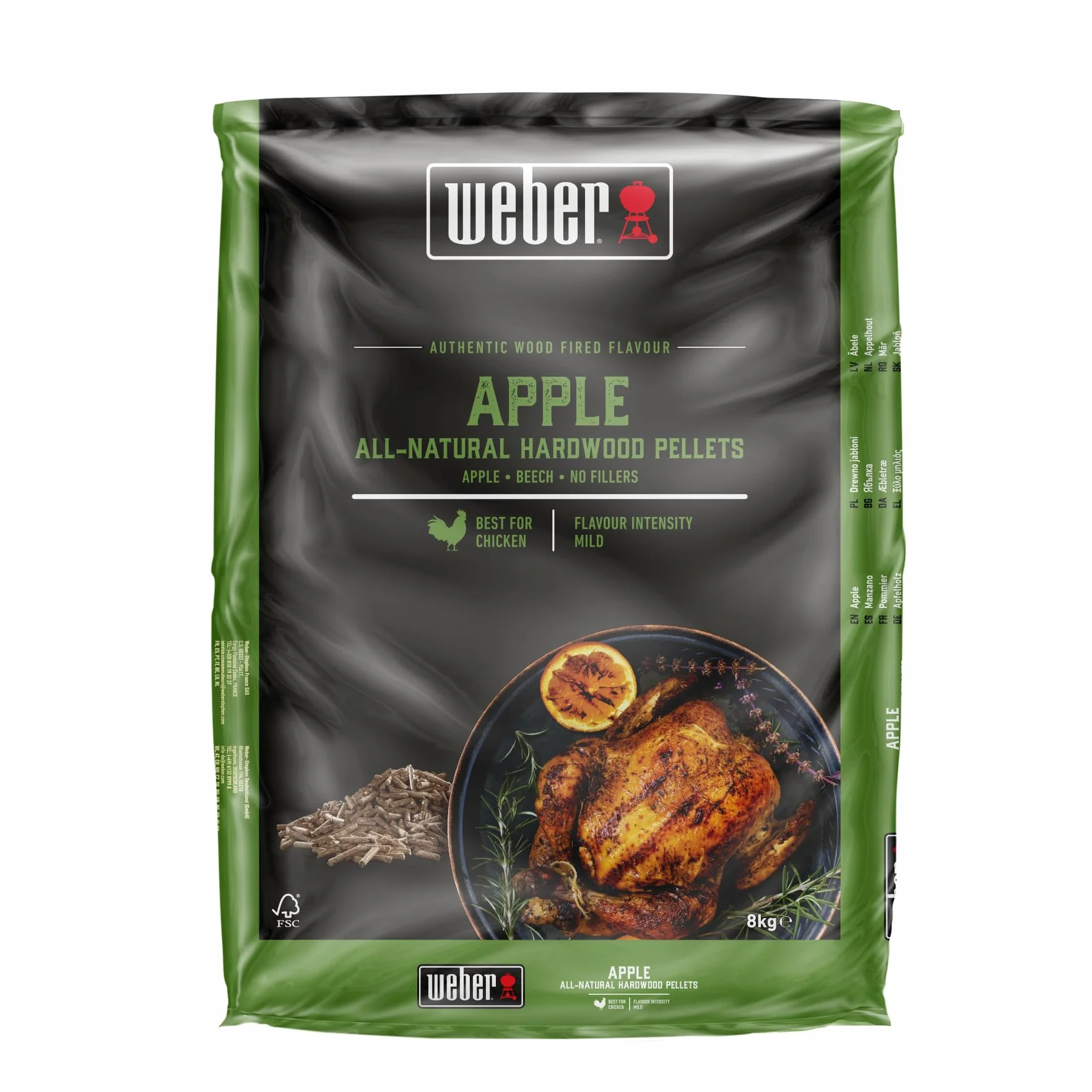 Weber pellety z drewna jabłkowego do grilla na pellet 100% naturalne