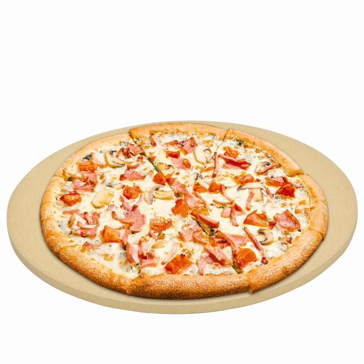 Onlyfire okrągły kamień do pizzy kordierytowy φ38 cm do grilla gazowego węglowego kamado Weber Gourmet