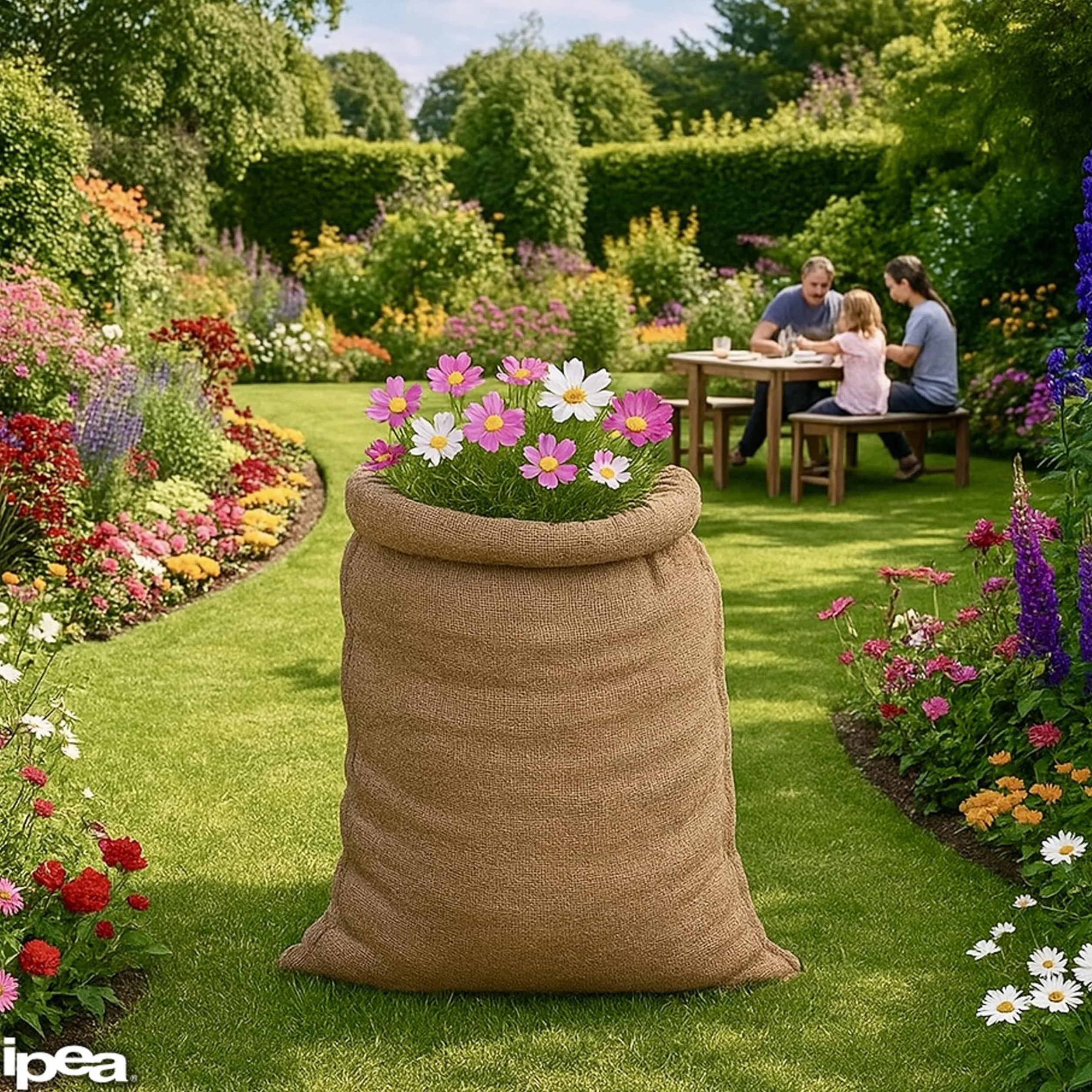 IPEA BSJUTASACX1 worek z juty duży rozmiar – 80 x 50 cm – Made in Italy – 1 jednostka – worki z juty naturalnej tkaniny dla majsterkowiczów, wystroju, ogrodnictwa, pudełka przedmiotów, imprezy