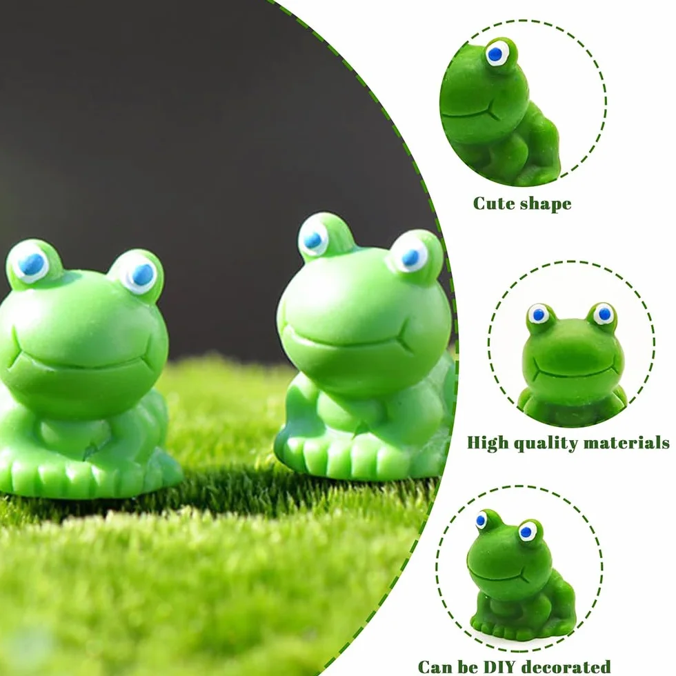 50 sztuk Mini żaby z żywicy, bajkowy ogród, miniaturowy mech, krajobraz, żaba, dekoracja ogrodowa, mini żaba, DIY, ozdoba, mini żywica, żaba, figurki, żaba, krajobraz, dekoracja, mikrożaby